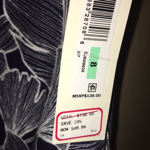 NWT ELIZA J Dress -Navy/Pink/White.       So cute! - Picture 6 of 8